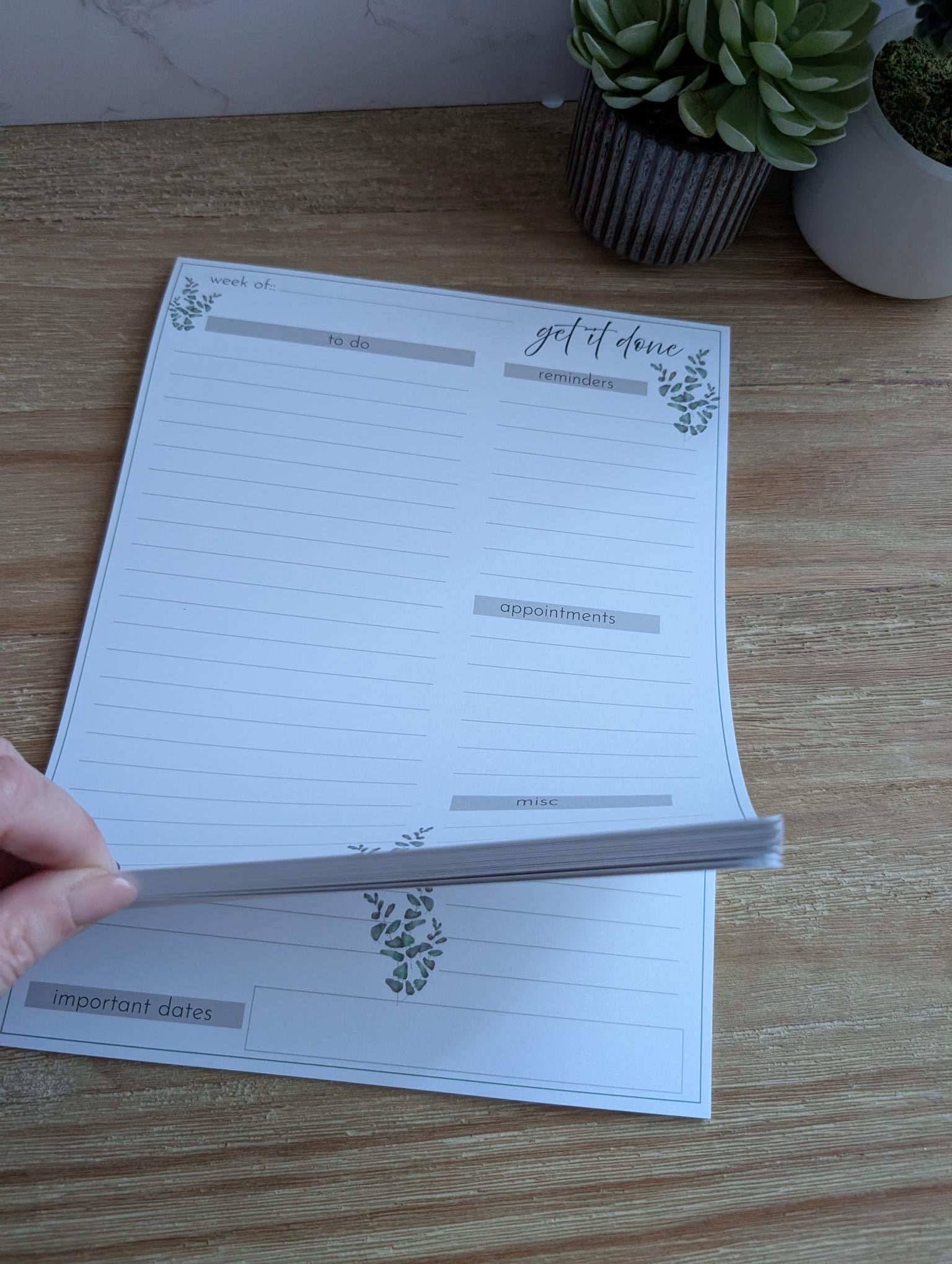 Notepad | Weekly Planner | 8.5x11