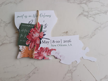 Louisiana Die Cut Invitation Suite | 5 pc