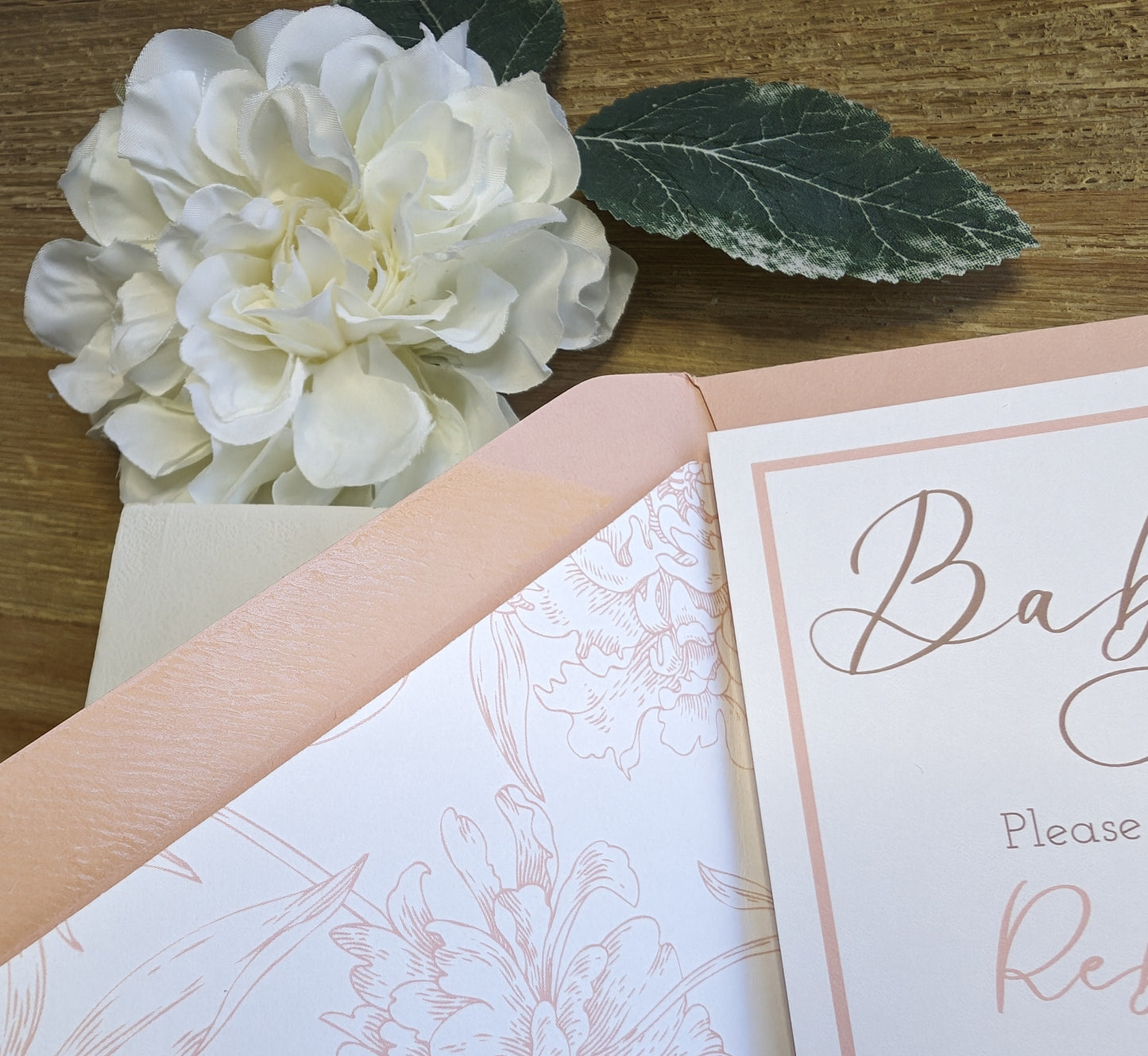 Magnolia Baby Shower Invitation Suite