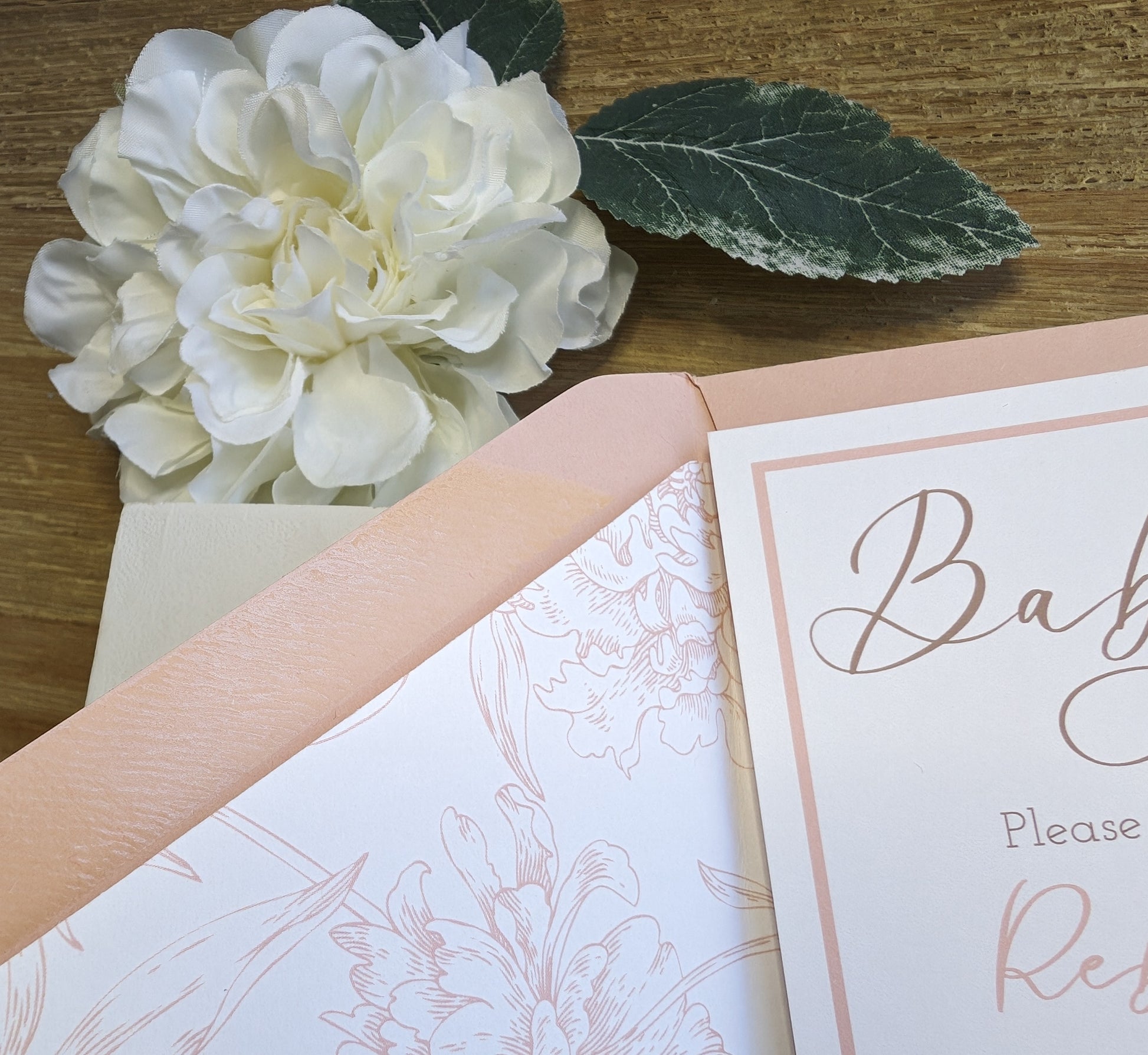Magnolia Baby Shower Invitation Suite