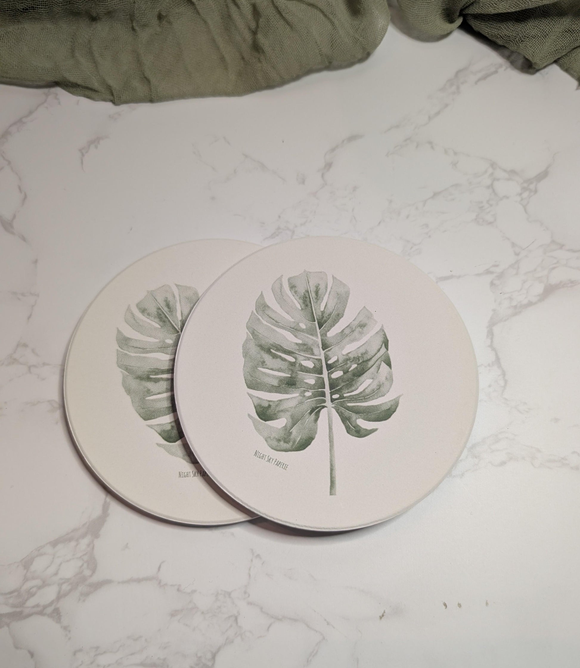 Coaster | Ceramic | Round | 2ct. | Watercolor