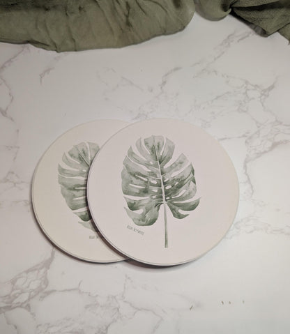 Coaster | Ceramic | Round | 2ct. | Watercolor