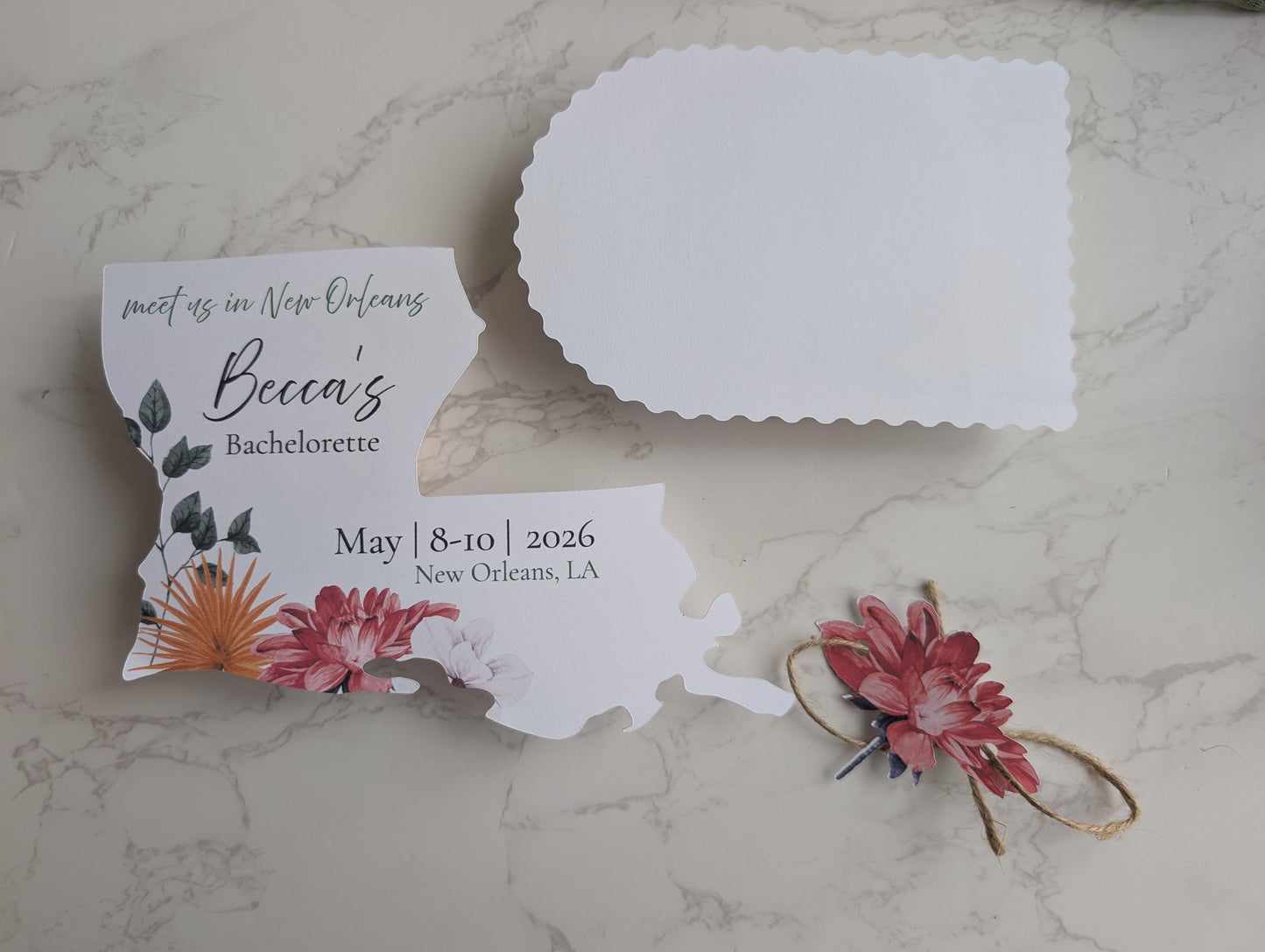 Louisiana Die Cut Invitation Suite | 5 pc