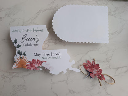 Louisiana Die Cut Invitation Suite | 5 pc