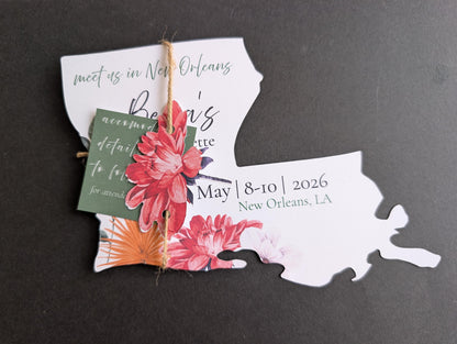 Louisiana Die Cut Invitation Suite | 5 pc