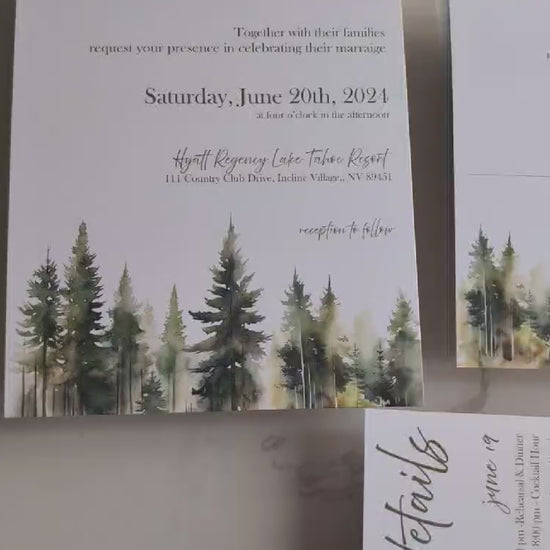 Enchanted Forest Wedding Invitation Suite