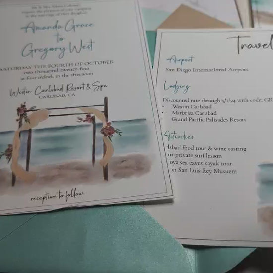 Beach Vibes Wedding Invitation Suite