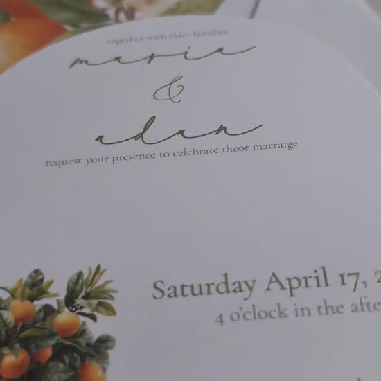 Orange Citrus Wedding Invitation Suite |  7 pc. suite | Semi-Custom