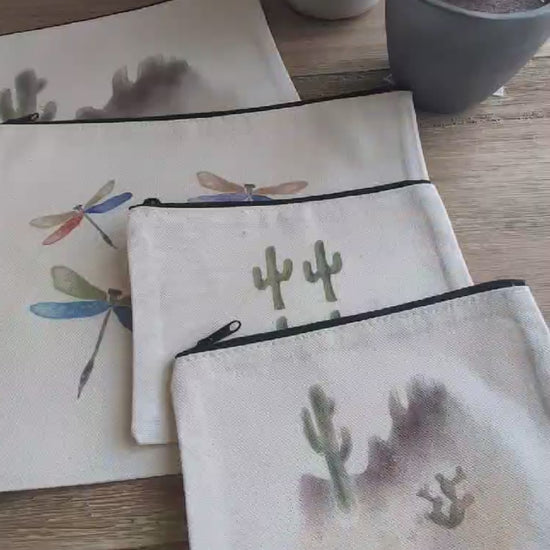 Zipper Pouch | Canvas | Travel  Pouch | Pencil Case