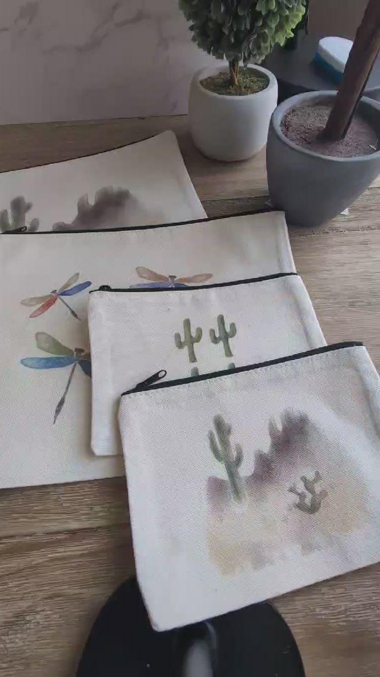 Zipper Pouch | Canvas | Travel  Pouch | Pencil Case