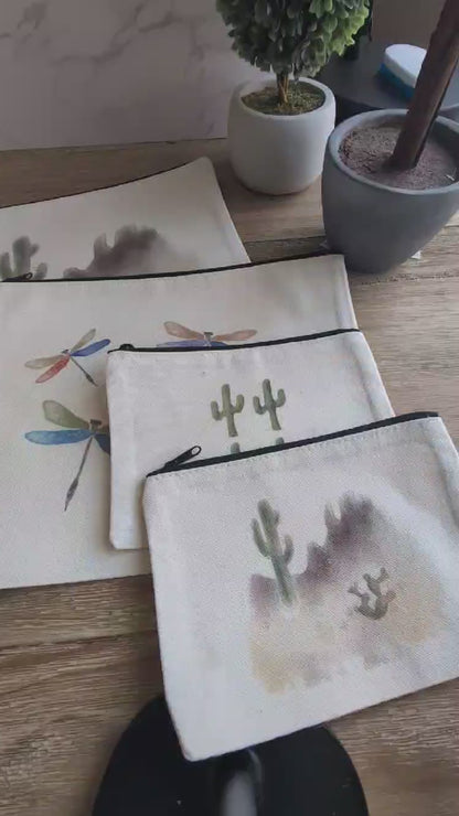Zipper Pouch | Canvas | Travel  Pouch | Pencil Case