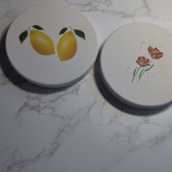 Coaster | Ceramic | Round | 2ct. | Watercolor