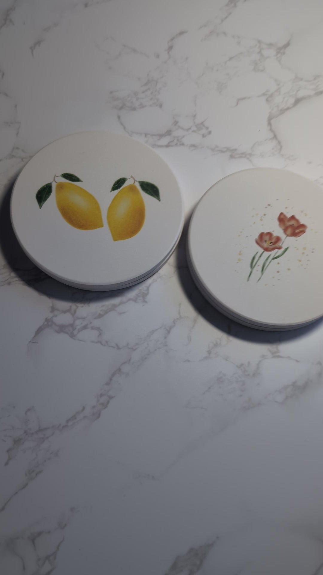 Coaster | Ceramic | Round | 2ct. | Watercolor