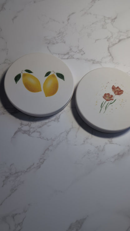 Coaster | Ceramic | Round | 2ct. | Watercolor