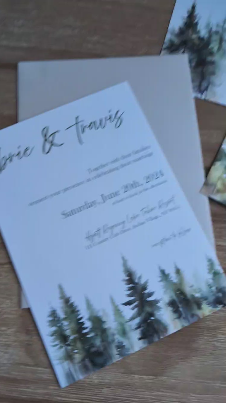 Enchanted Forest Wedding Invitation Suite