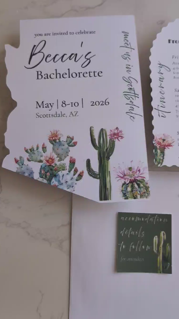 Arizona Die Cut Invitation Suite | 5 pc