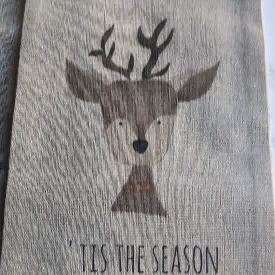 Wine Bag | Holiday Collection | Watercolor design | Linen