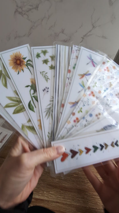 Bookmarks | Laminated | 2x8 inch | Watercolor Stationery