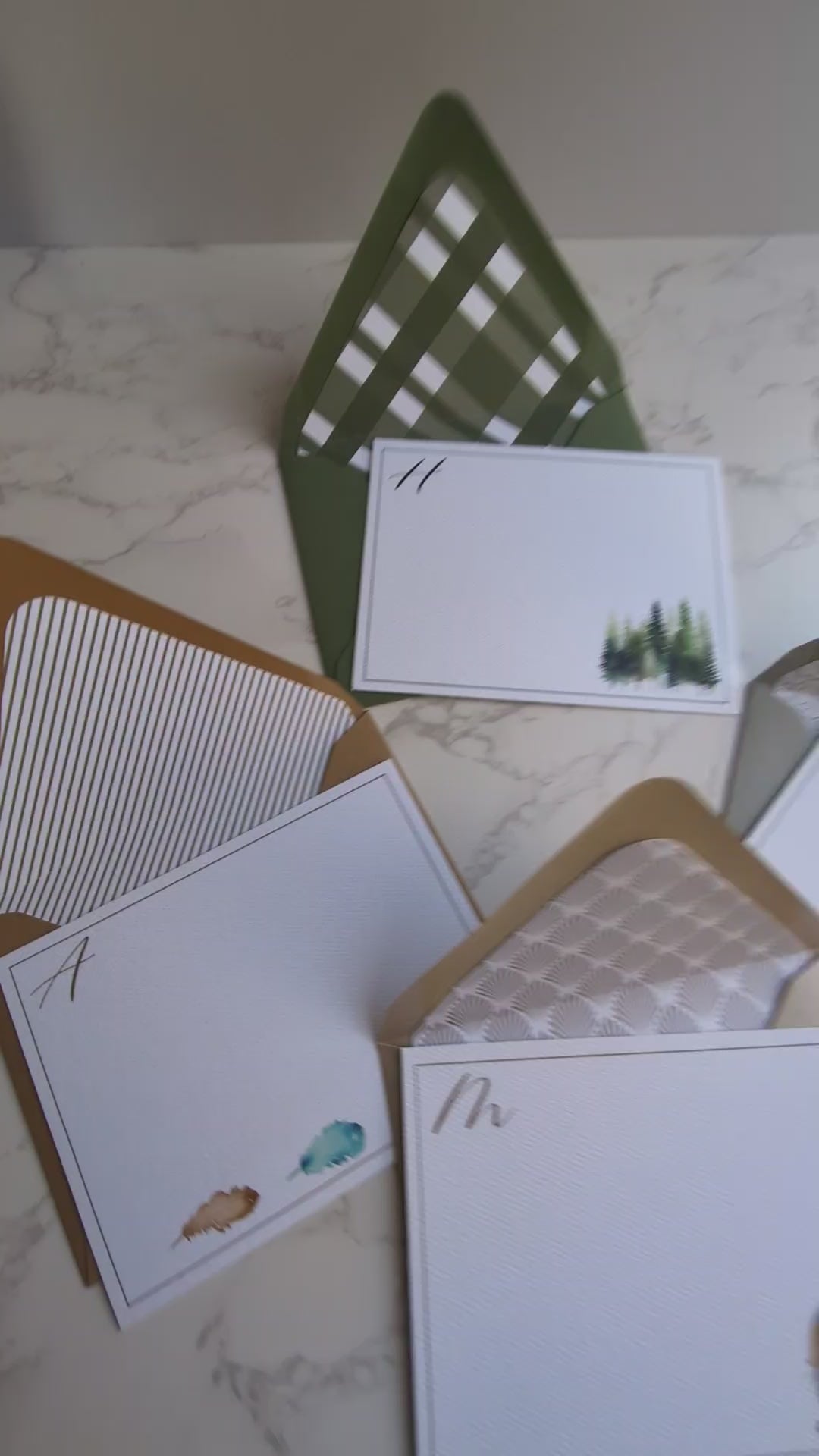 Monogram Card Lined Envelope Discontinued