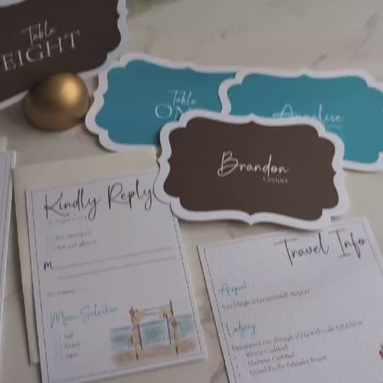 Beach Vibes Wedding Invitation Suite