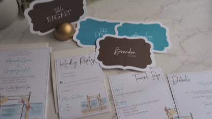 Beach Vibes Wedding Invitation Suite