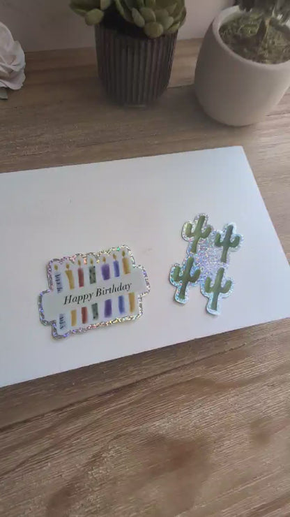 Stickers | Glitter | 3" x 2"