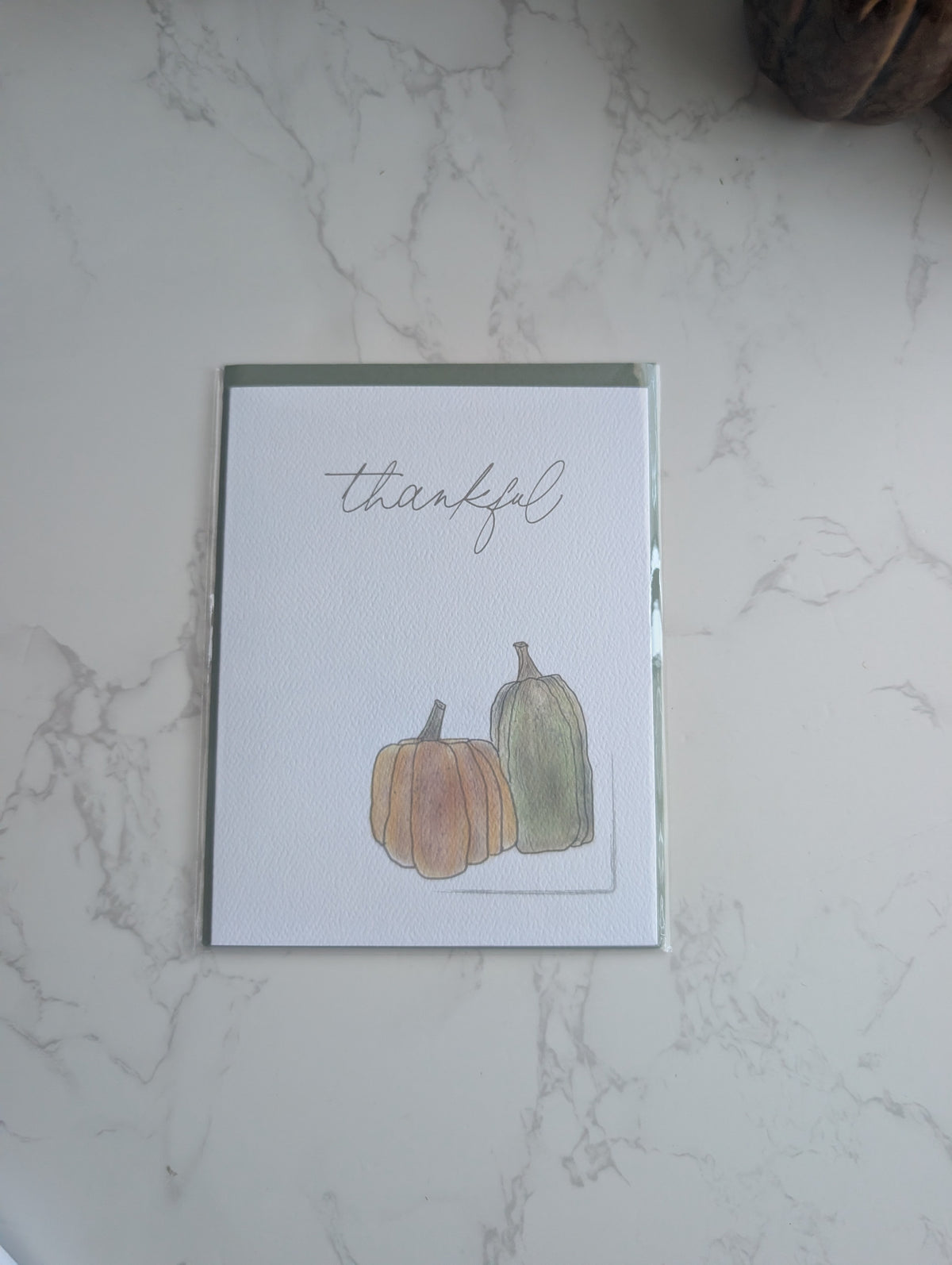Fall Greeting Card, Thanksgiving Watercolor Card, Autumn Greeting Card