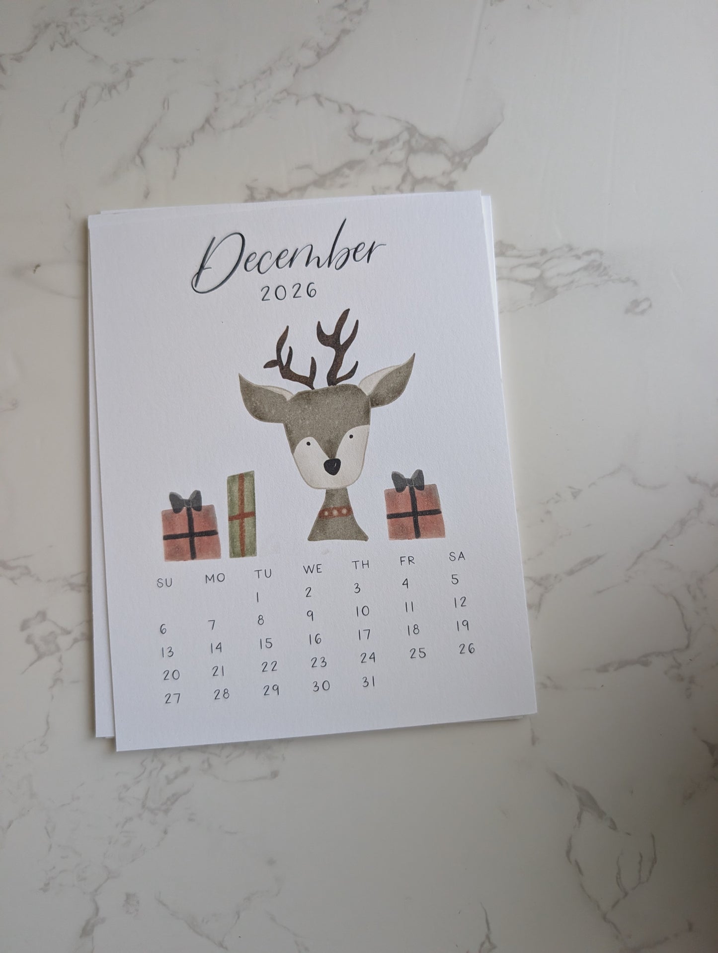 2026 Calendar | Jun-Dec | Desktop | Watercolor Design
