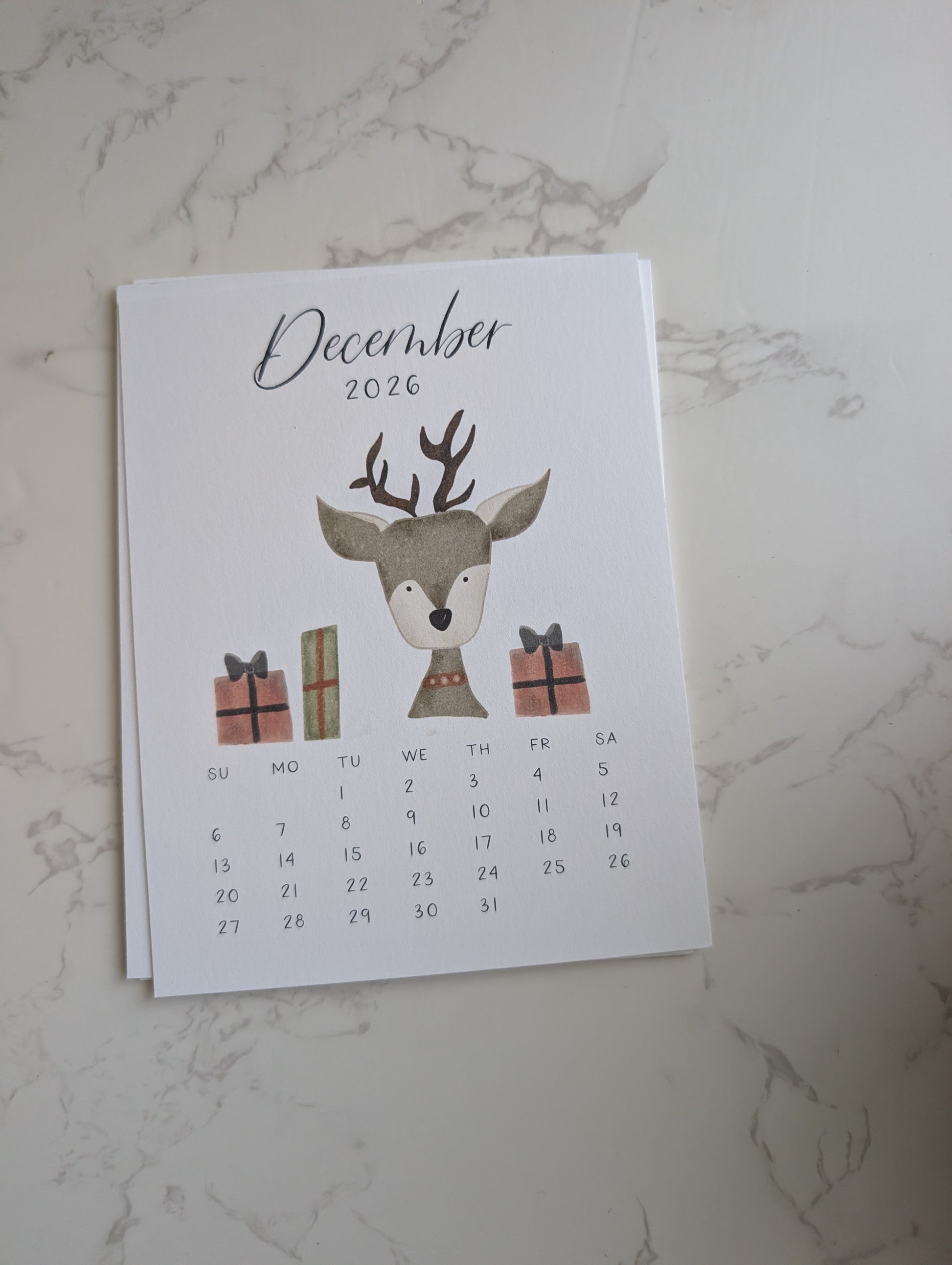2026 Calendar | Jun-Dec | Desktop | Watercolor Design