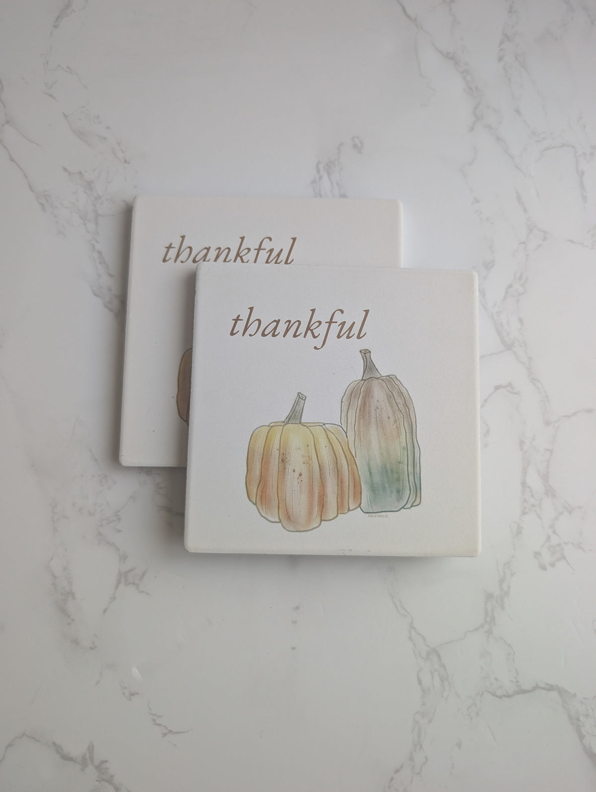 Holiday Ceramic Coaster, Original Watercolor, Mix & Match