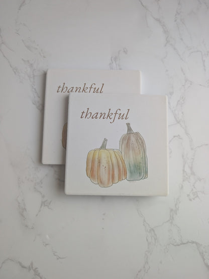 Holiday Ceramic Coaster, Original Watercolor, Mix & Match