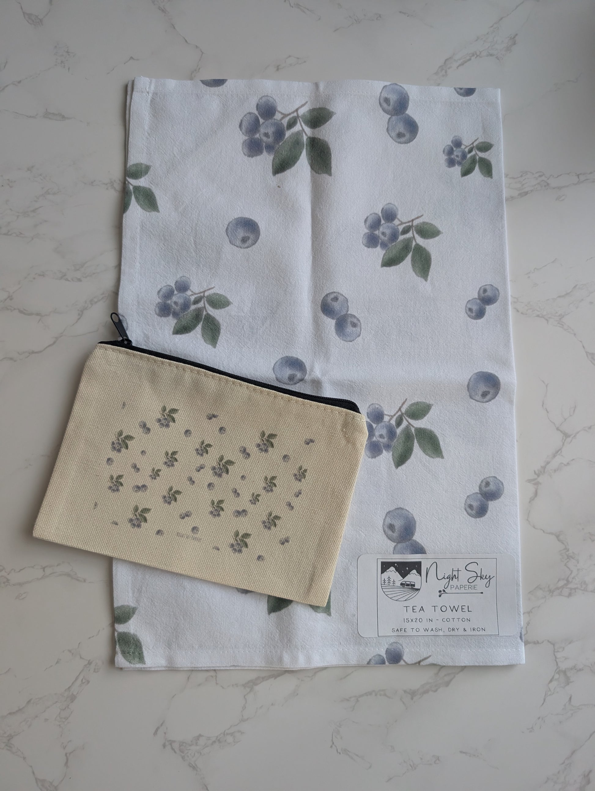 Tea Towel | Cotton | 27x27 | 15x20 | Watercolor