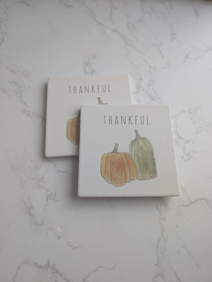 Holiday Ceramic Coaster, Original Watercolor, Mix & Match