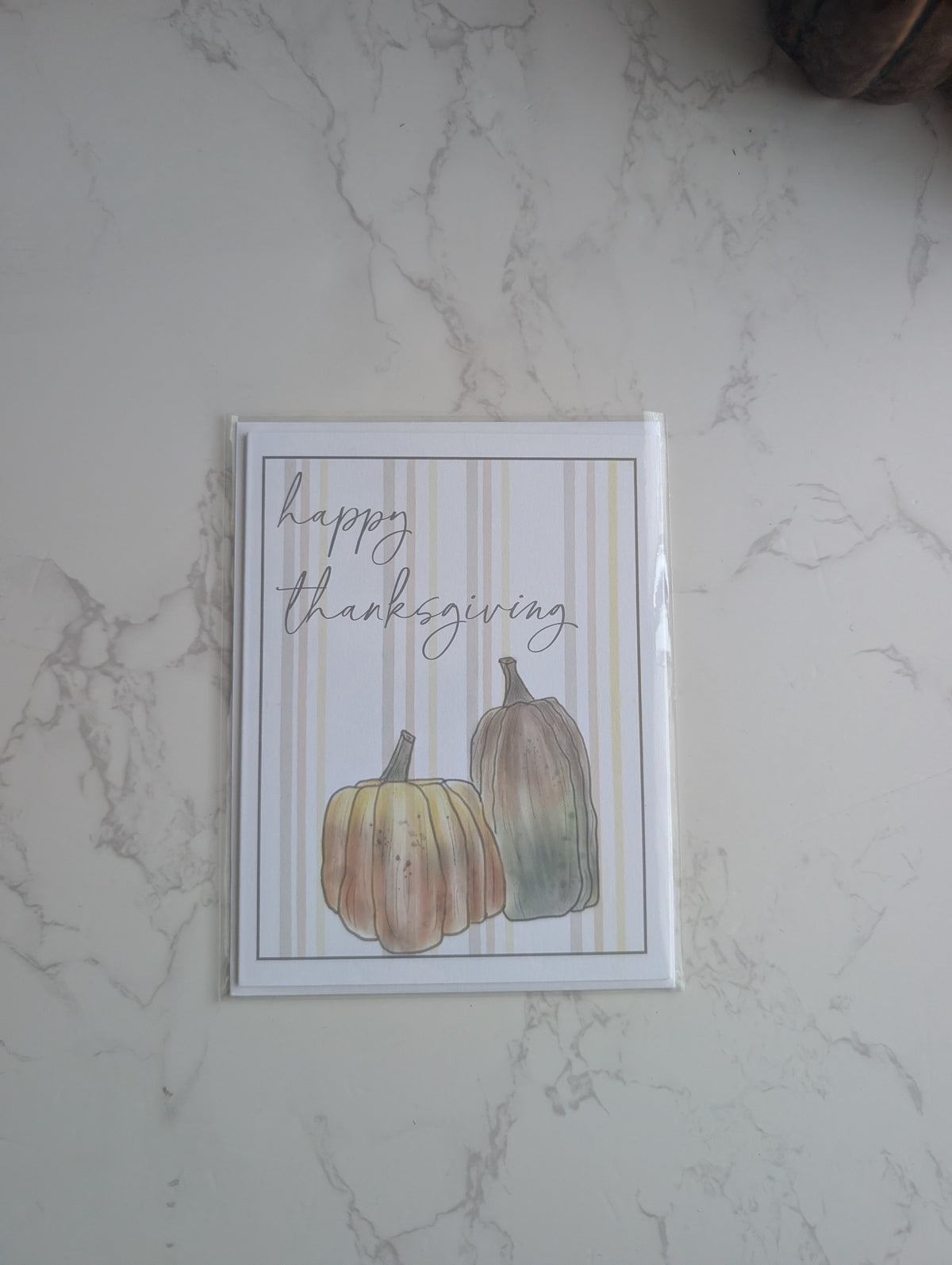 Fall Greeting Card, Thanksgiving Watercolor Card, Autumn Greeting Card