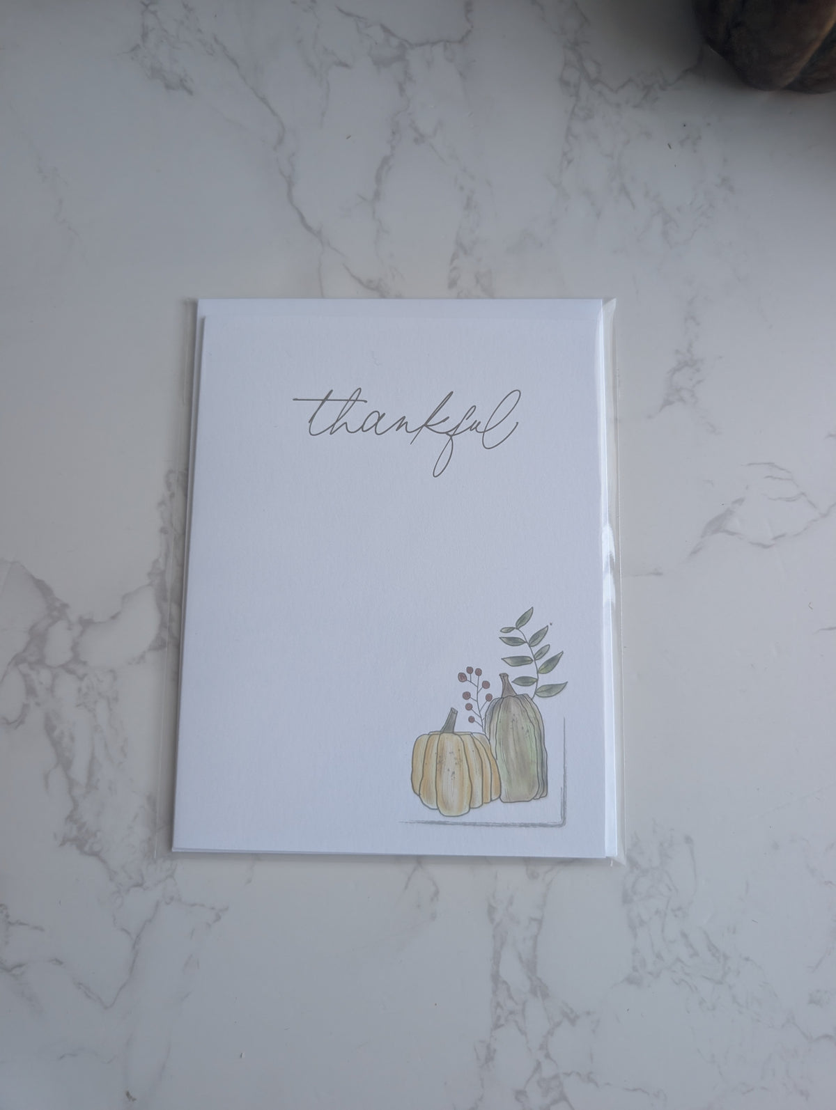 Fall Greeting Card, Thanksgiving Watercolor Card, Autumn Greeting Card