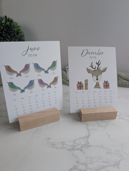 2026 Calendar | Jun-Dec | Desktop | Watercolor Design