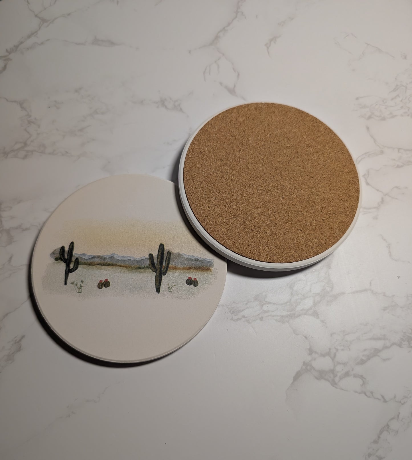 Coaster | Ceramic | Round | 2ct. | Watercolor