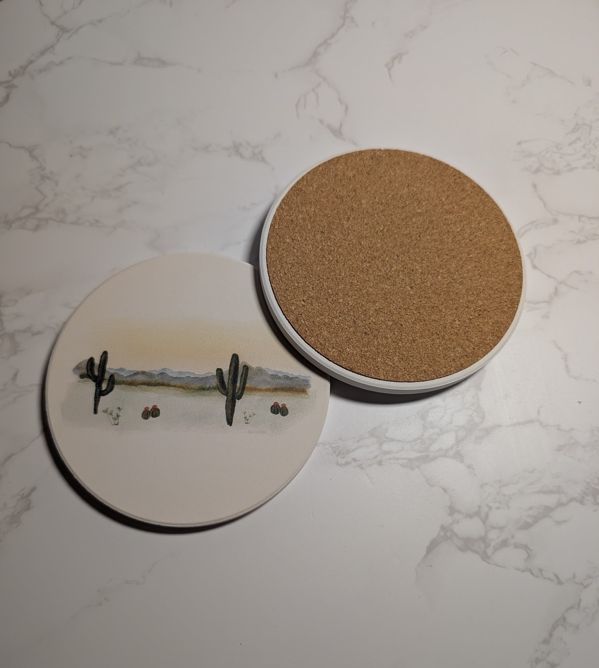Coaster | Ceramic | Round | 2ct. | Watercolor