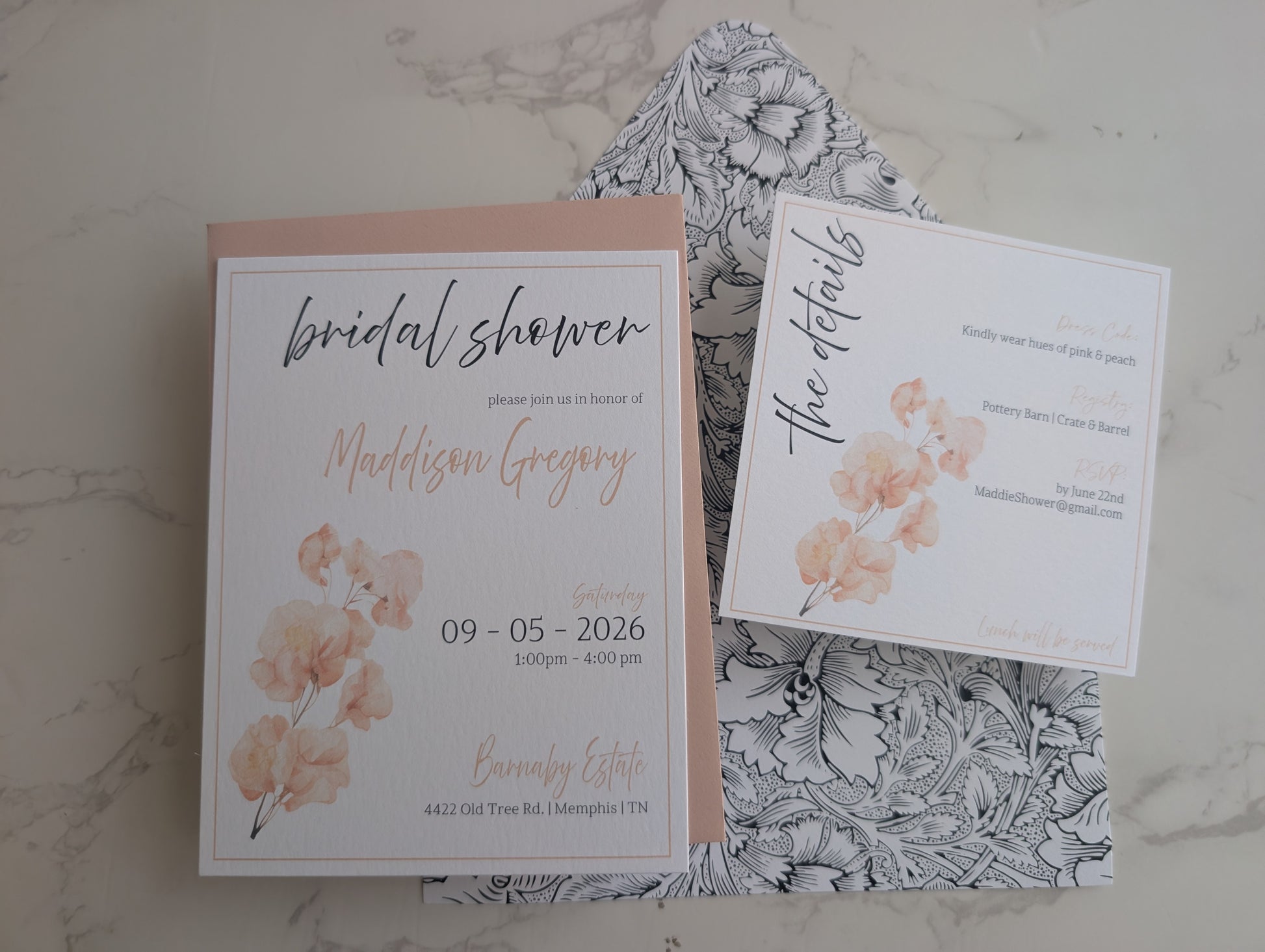 Sweet Pea Invitation Suite | 4 pc