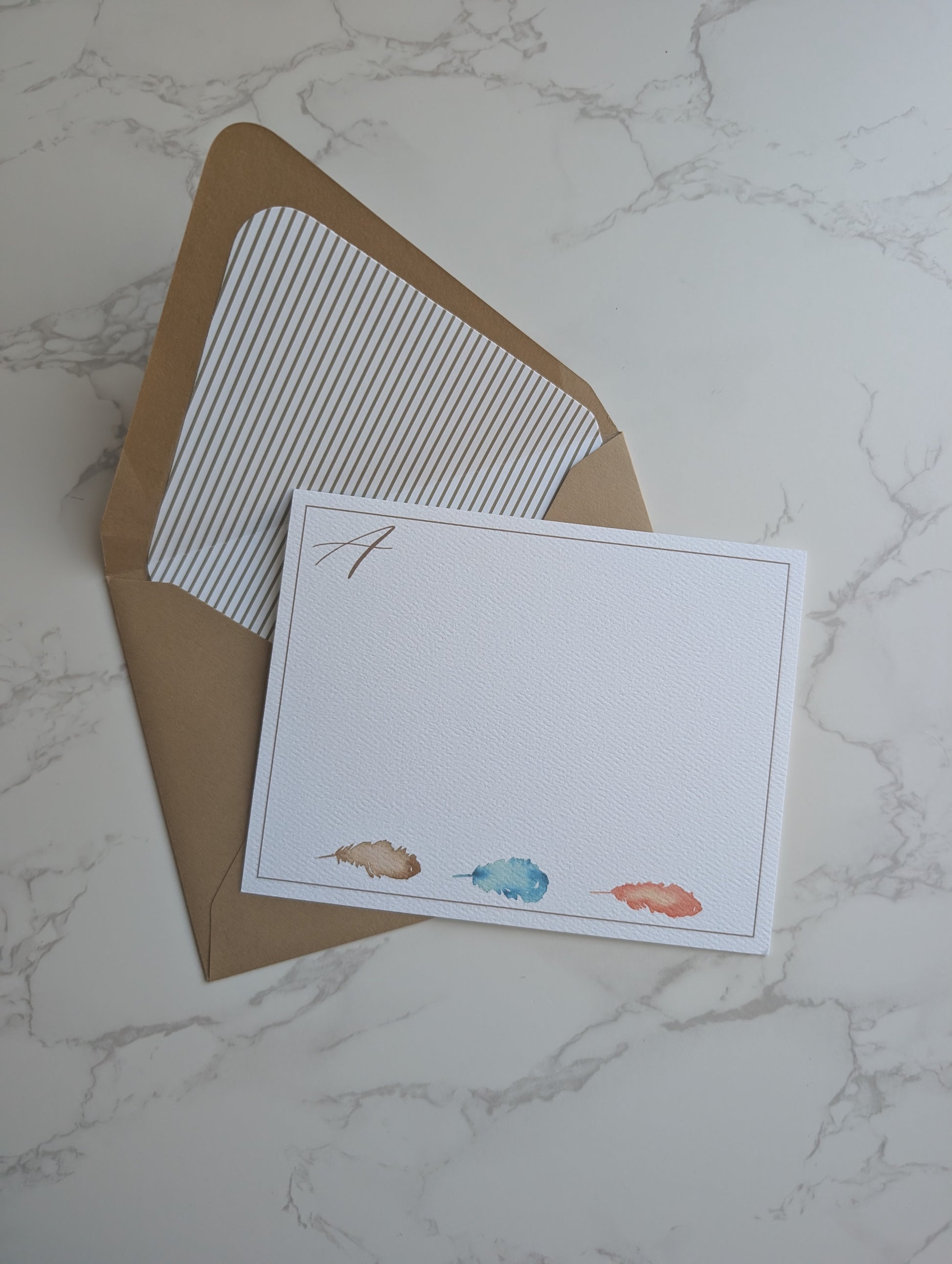 Monogram Card Lined Envelope Discontinued