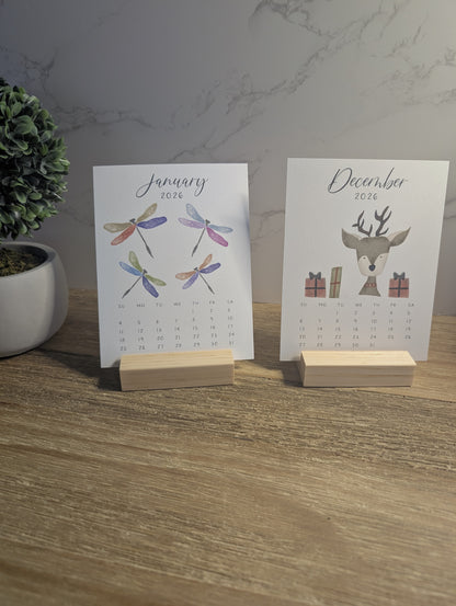 2026 Calendar | Desktop | Watercolor Design