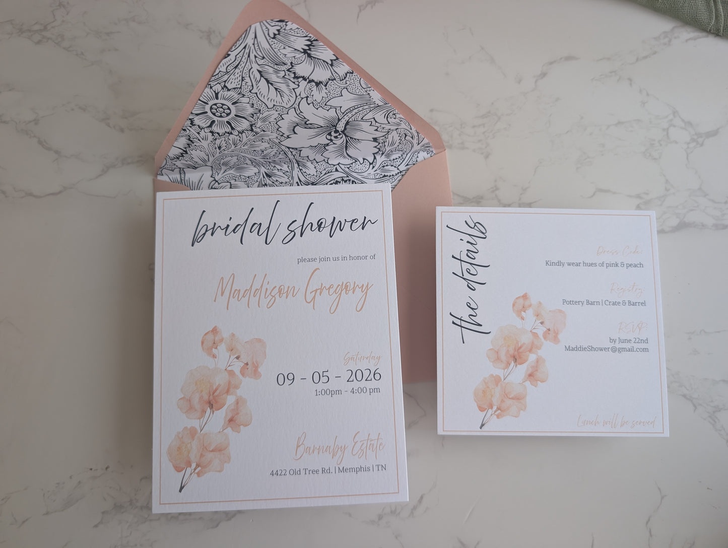 Sweet Pea Invitation Suite | 4 pc