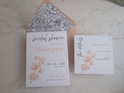 Sweet Pea Invitation Suite | 4 pc