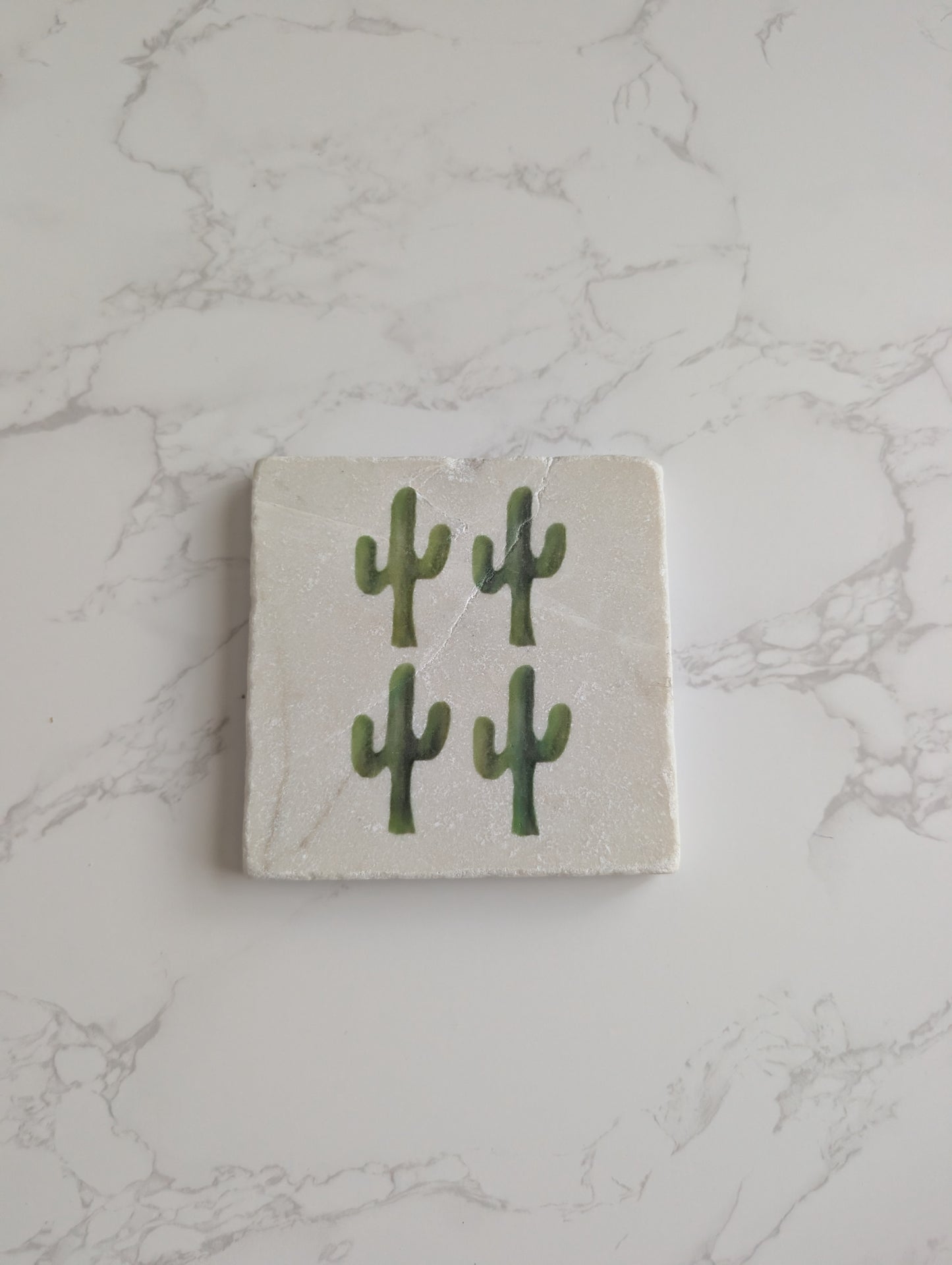 Trivet | Marble | Travertine | Square | 4 inch | One Qty