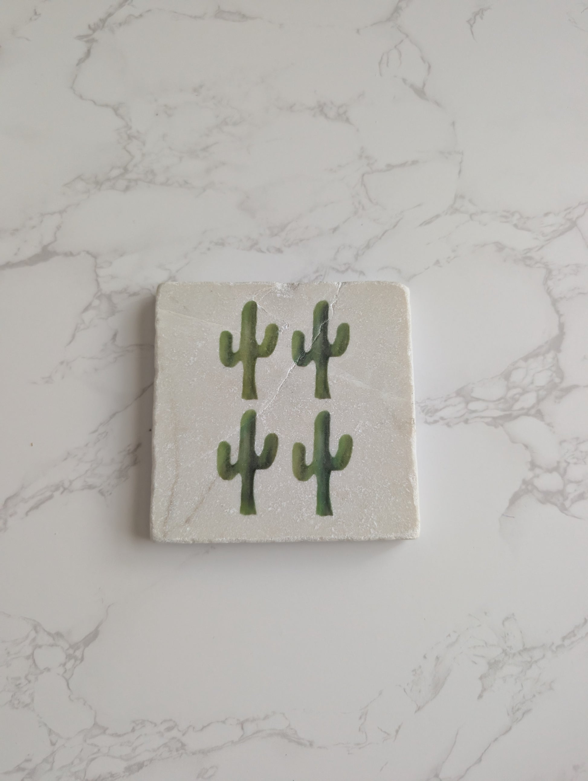 Trivet | Marble | Travertine | Square | 4 inch | One Qty