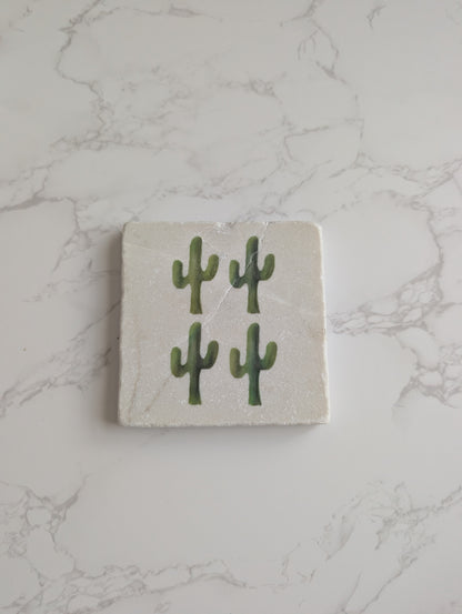 Trivet | Marble | Travertine | Square | 4 inch | One Qty