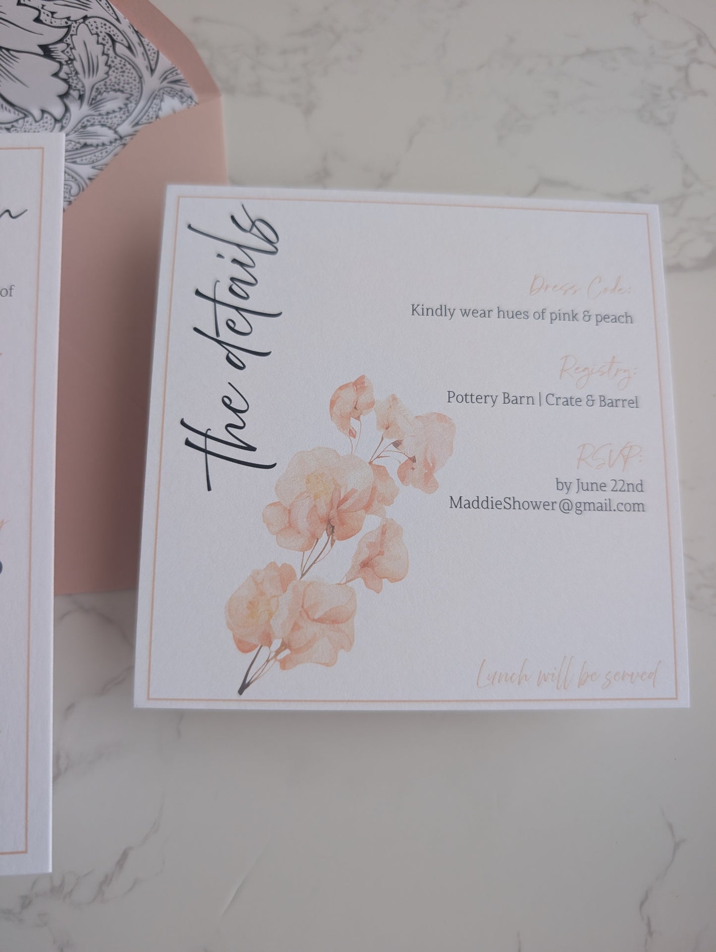 Sweet Pea Invitation Suite | 4 pc