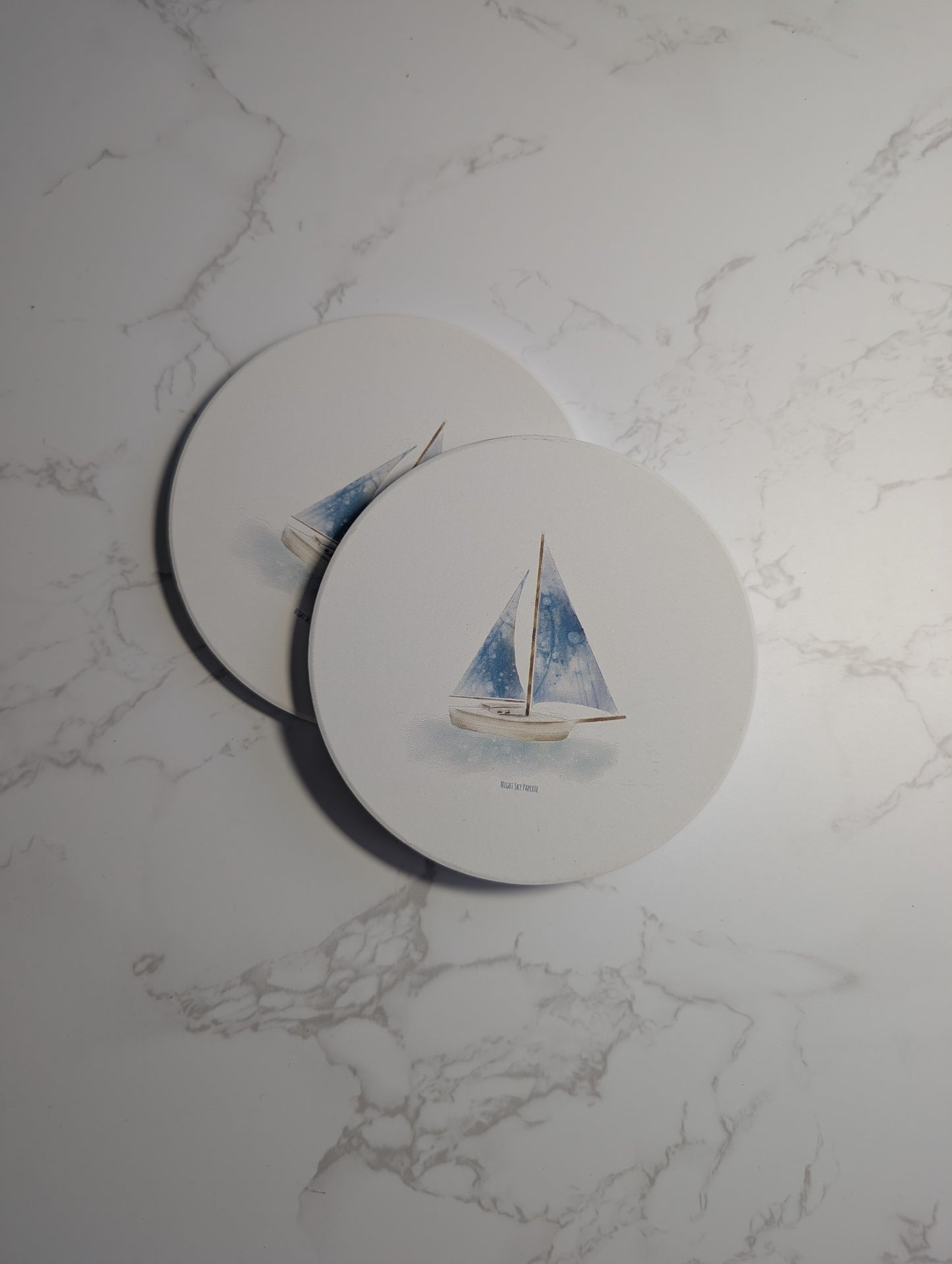 Coaster | Ceramic | Round | 2ct. | Watercolor