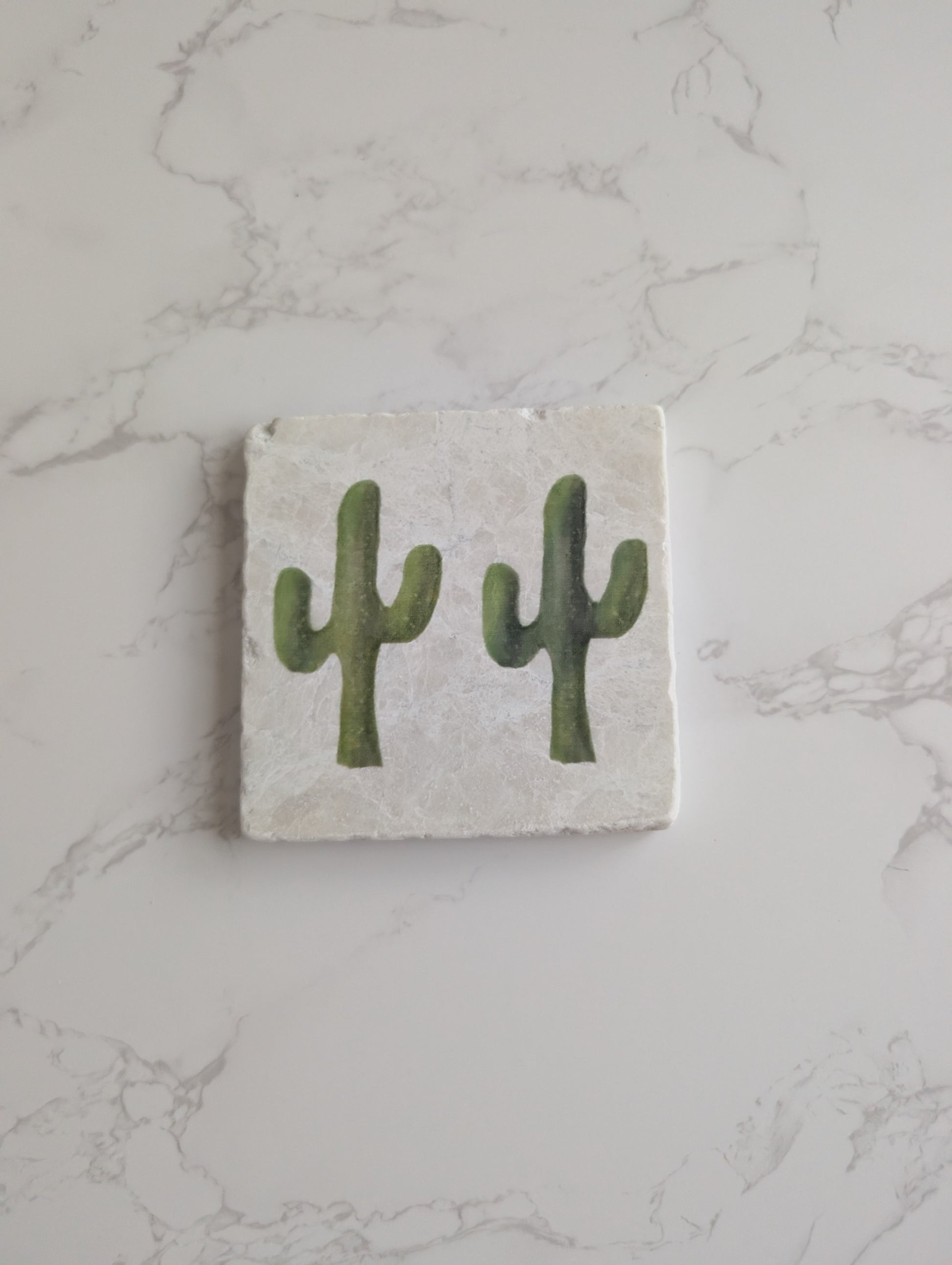 Trivet | Marble | Travertine | Square | 4 inch | One Qty
