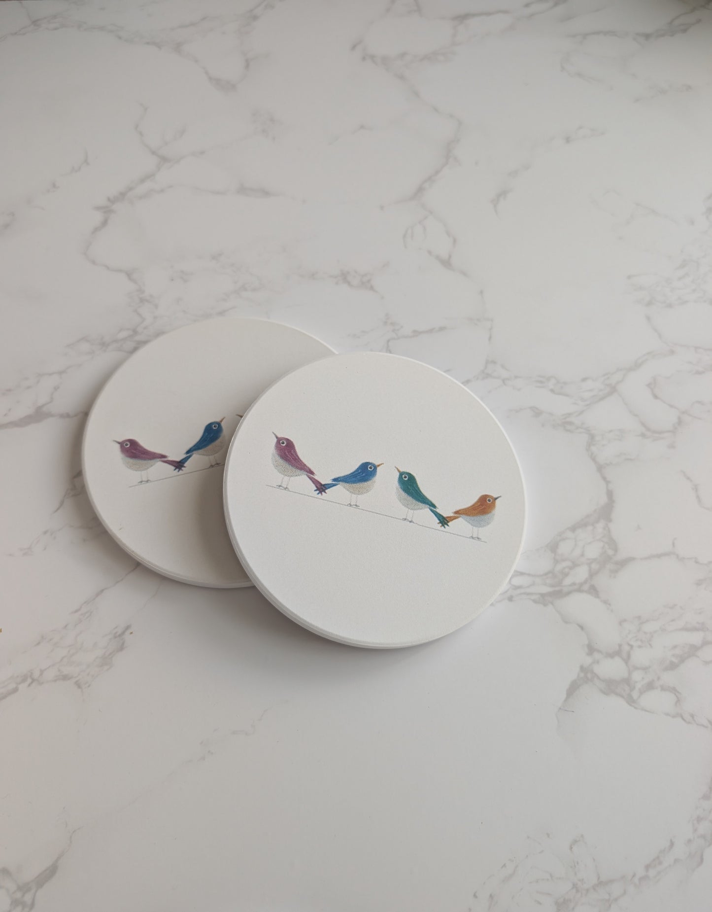 Coaster | Ceramic | Round | 2ct. | Watercolor
